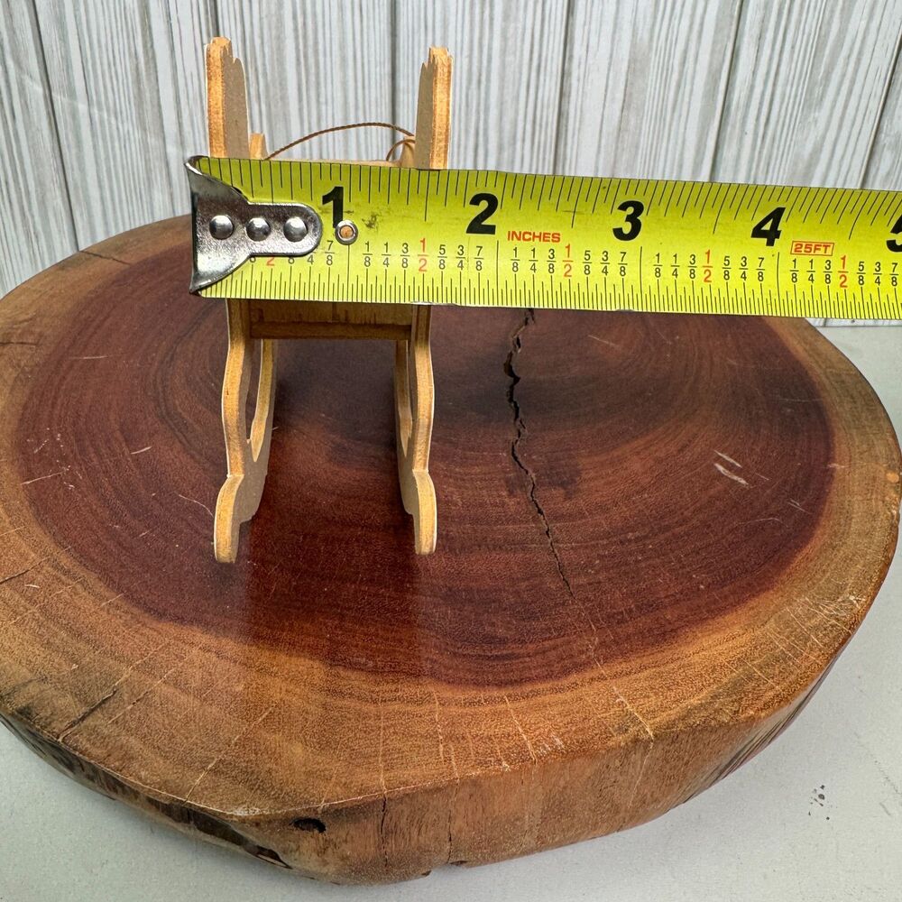 Wooden Rocking Horse For Christmas Tree Decor 4"x2" - Picture 4 of 8